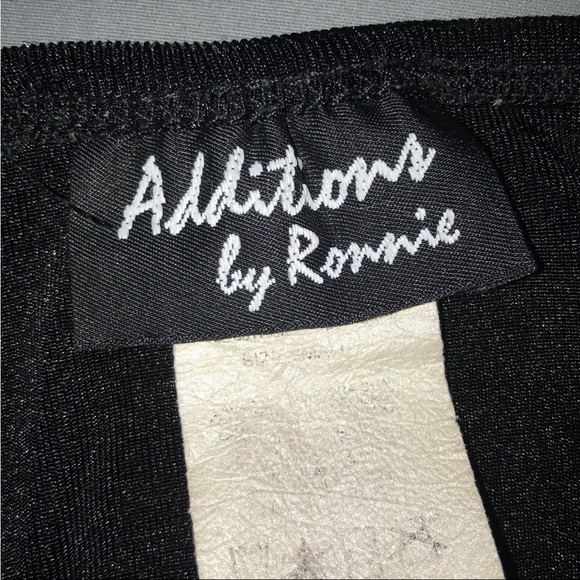 Additions by Ronnie Vintage black floral maxi dress stretchy Medium/Large - Picture 4 of 5